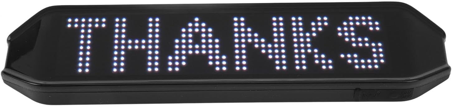 Diydeg Luz LED de 4 modos, colorido USB LED para automóvil, panel LED programable con aplicación con control remoto, 8.858 x 2.165 x 0.591 in,