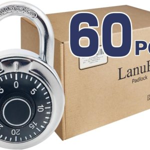 Cerradura de combinación de esfera estándar, 2 pulgadas de ancho, con diferentes combinaciones, placa giratoria negra, paquete de 60 cerradura para Cerradura de combinación de esfera estándar, 2 pulgadas de ancho, con diferentes combinaciones, placa giratoria negra, paquete de 60 cerradura para