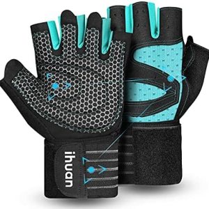 ihuan – Guantes de entrenamiento con ventilación para hombres y mujeres, protección completa de la palma de la mano para levantamiento de pesas, ihuan – Guantes de entrenamiento con ventilación para hombres y mujeres, protección completa de la palma de la mano para levantamiento de pesas,