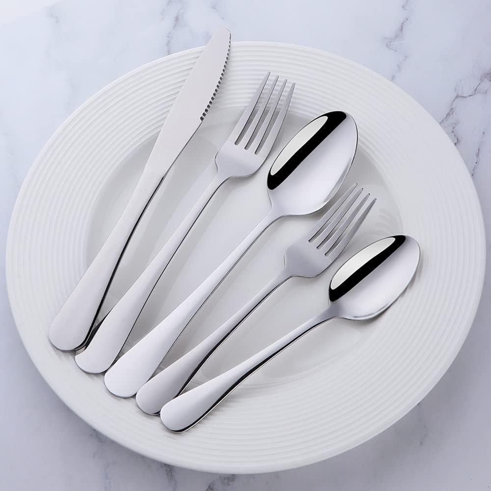 Buyerstar – Juego de cubiertos de 20 piezas, multicolor, acero inoxidable con chapado de titanio colorido, cubiertos, juego de utensilios de cocina