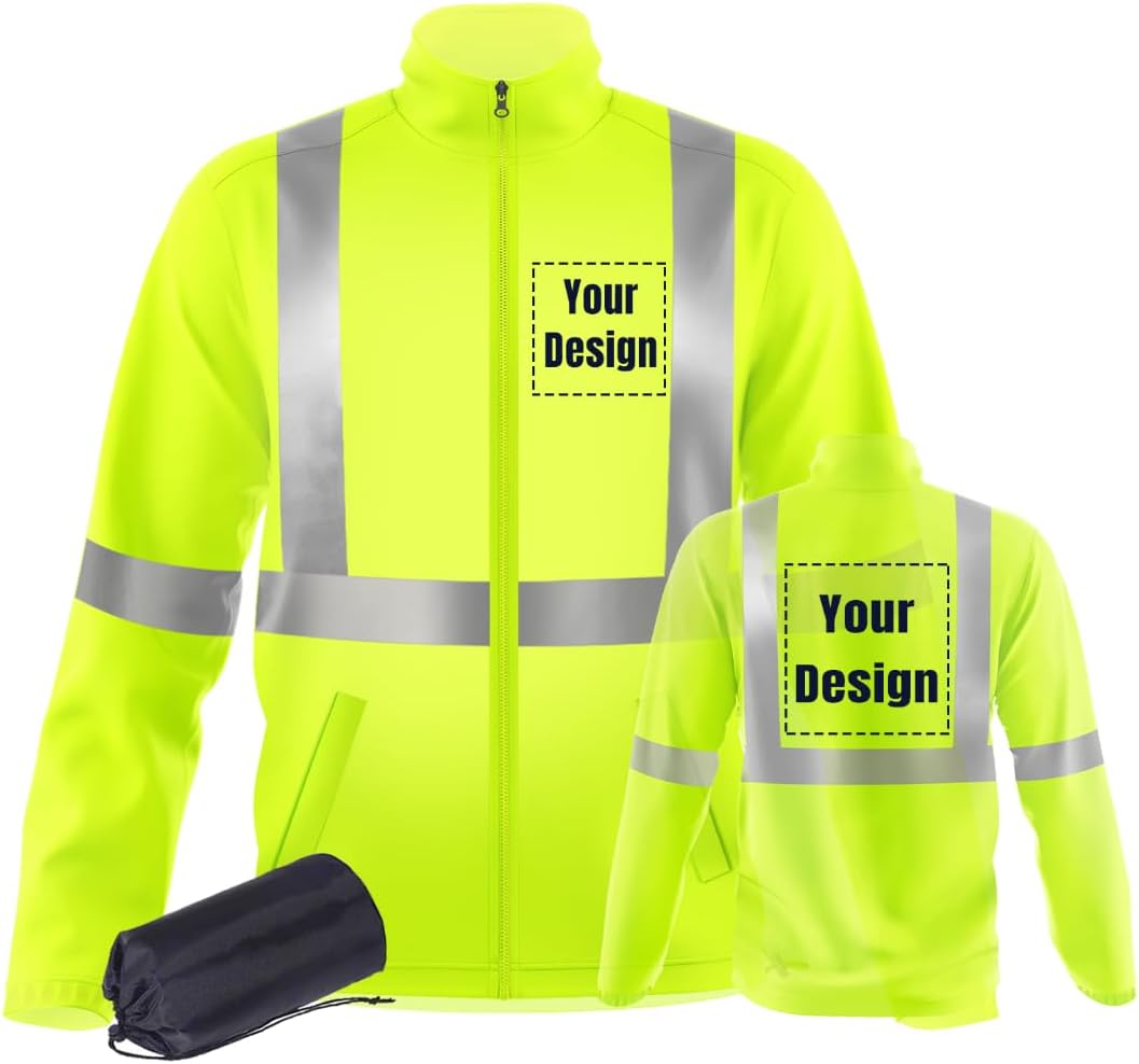 YOWESHOP La chaqueta reflexiva de la seguridad de la alta visibilidad ligero respirable modifica el