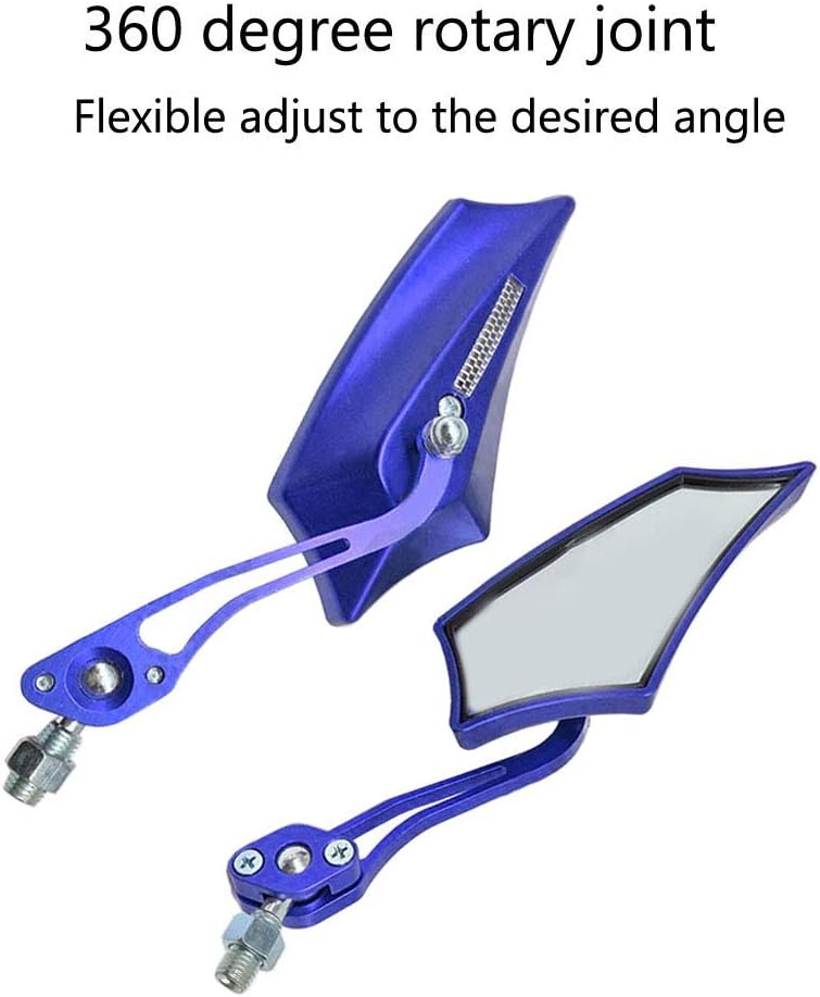 ESUPPORT Azul Universal Motocicleta Motocicleta Bicicleta 0.315 in 0.394 in Vista Trasera Espejo Lateral Scooter ATV