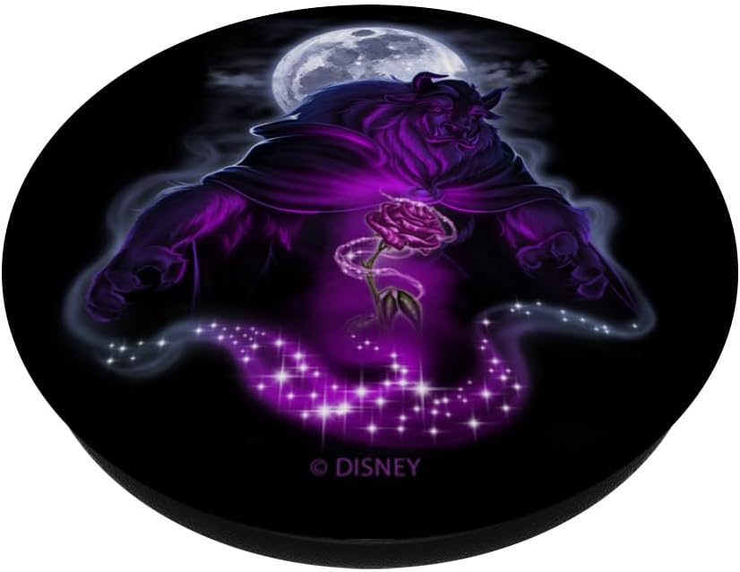 Disney Beauty And The Beast – Agarre y soporte para teléfonos y tabletas, diseño de Hue Moonlit, Negro