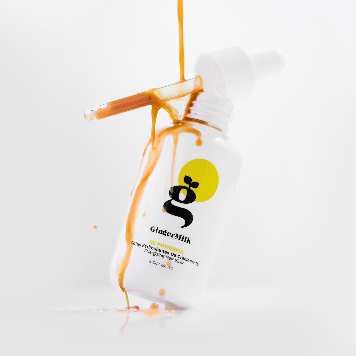 Extracto de raíz de jengibre  Gotas estimulantes del crecimiento y control de la pérdida de cabello  Serum Vegan Energizante Elixir para el cabello