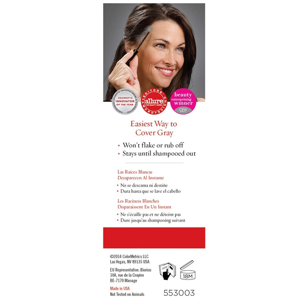 ColorMark PRO – Varita para retoque de raíz gris líquida, color marrón medio, color real