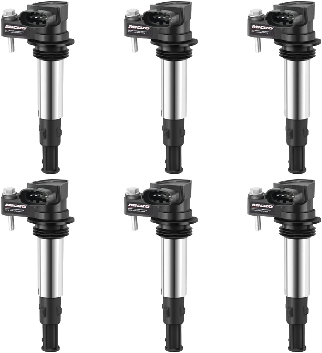 Micro Juego de 6 bobinas de encendido para Cadillac CTS STS SRX Chevy Traverse Buick Enclave LaCrosse Rendezvous Saab 9-3 GMC Acadia Saturn Outlook