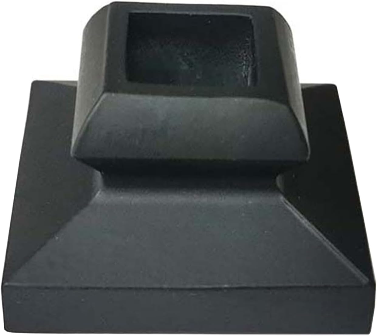 Balaustre Zapato delgado de base plana – para balaustres cuadrados de hierro de 12″ – Juego de 10 (negro satinado) – DH-SS2