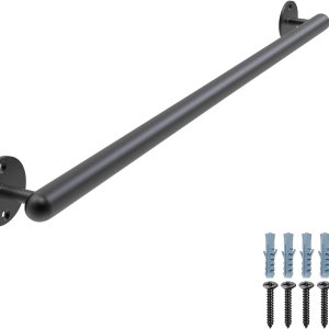 Dolibest Pasamanos de metal para montaje en pared de 35 pulgadas, pasamanos de escalera, mango de seguridad antideslizante, asa de agarre de Dolibest Pasamanos de metal para montaje en pared de 35 pulgadas, pasamanos de escalera, mango de seguridad antideslizante, asa de agarre de
