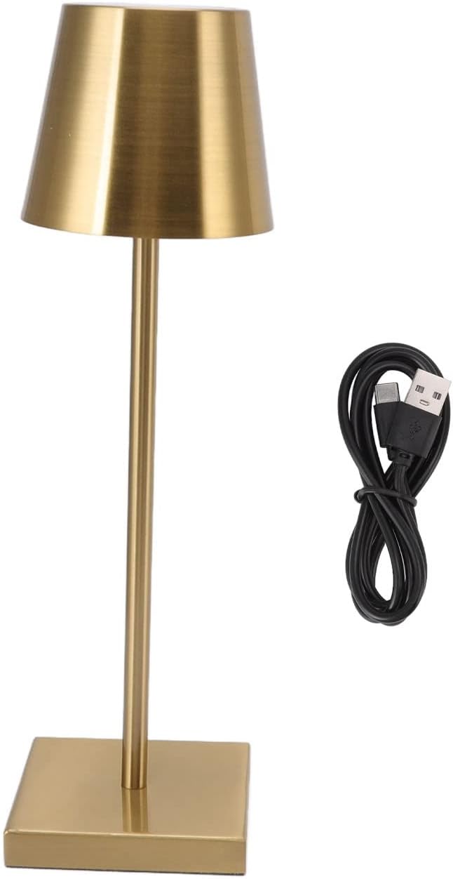 Lámpara táctil LED, moderna y simple batería recargable, luces táctiles de escritorio táctil, alto brillo, regulable, lámpara con interruptor táctil