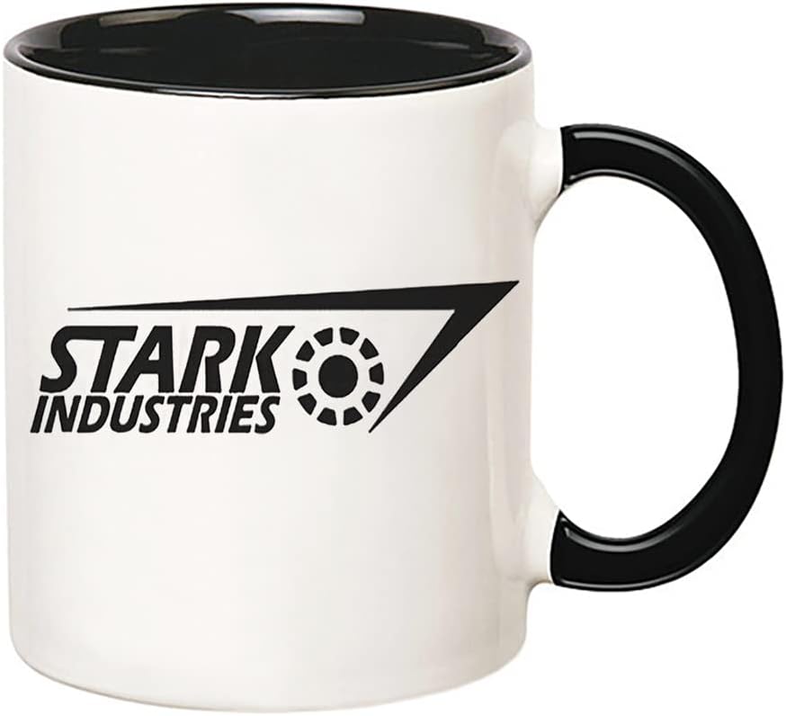 Fonhark – Taza de Iron Man, taza de café con el logotipo de Stark Industries, taza de café Tony Stark, taza de café novedosa de 11 onzas