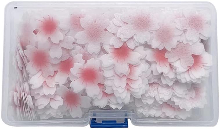300 adornos comestibles para cupcakes de flores, papel de arroz adhesivo decorativo para cupcakes para bodas, fiestas de cumpleaños, decoración de