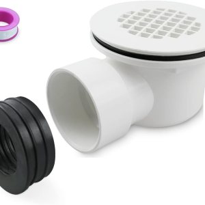 Drenaje de base de ducha de perfil bajo, conjunto de drenaje de salida lateral de 1.5 pulgadas con colador perforado, drenaje de ducha de salida de Drenaje de base de ducha de perfil bajo, conjunto de drenaje de salida lateral de 1.5 pulgadas con colador perforado, drenaje de ducha de salida de