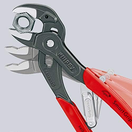 KNIPEX Herramientas – Alicates para bomba de agua de ajuste automático (8501250US), 10 pulgadas, rojo