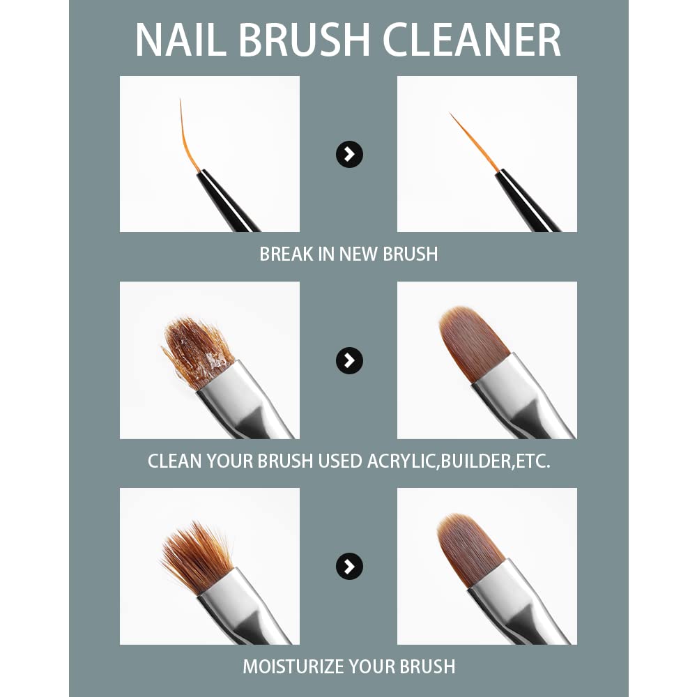 AIJIMEI Acrylic Nail Brush Cleaner 17FL.OZ 500ml Acrylic Brush Cleaner Restorer Liquid Solution for Acrylic Paint Brush Cleaner Nails Acrylic Powder