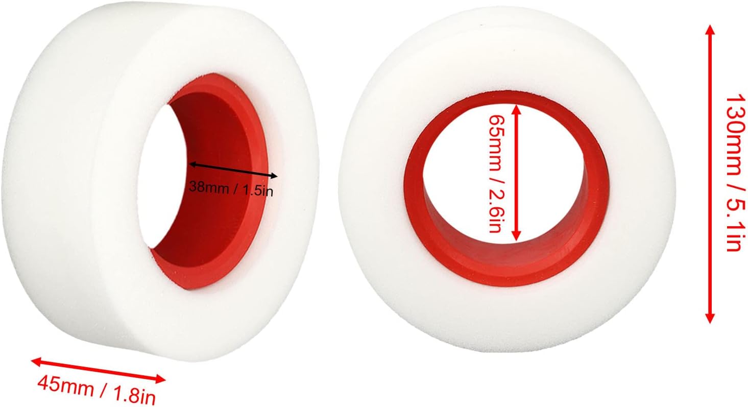 4 piezas de espuma para neumáticos RC, esponja suave de doble etapa de 2.2 pulgadas, espuma para neumáticos RC para 110 18 RC Crawler (rojo)