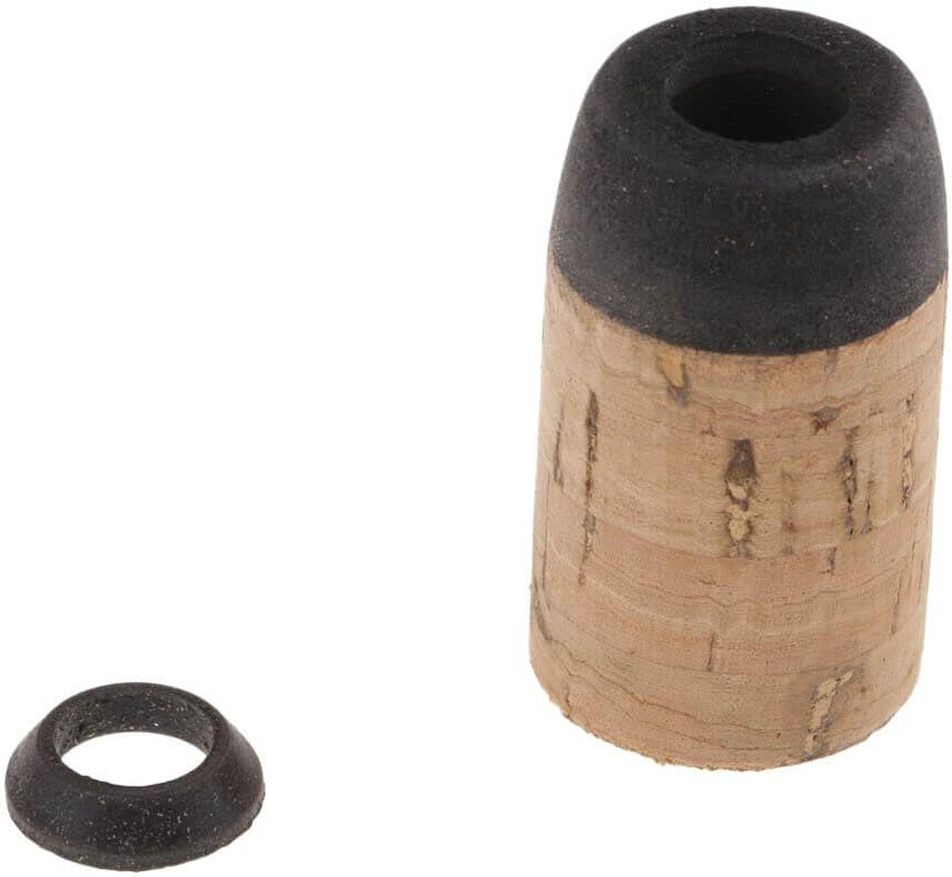 TEAMWILL Juego de 2 piezas de mango de caña de pescar Compuesto Cork Spinning Grip Reel Seat Building Repair