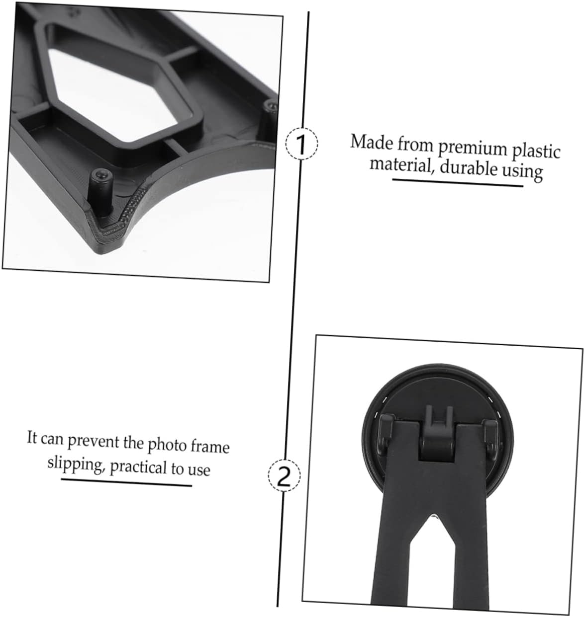 USHOBE Soporte para marco de fotos de 360 piezas, caballete de fotos, soporte de clip, soporte para fotos, caballete, marco de imagen, estante de