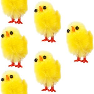 Pollo de peluche de plástico Mini felpa de pollitos de Pascua peludos de pollitos de bebé, figura miniatura de animales de granja, decoración de Pollo de peluche de plástico Mini felpa de pollitos de Pascua peludos de pollitos de bebé, figura miniatura de animales de granja, decoración de