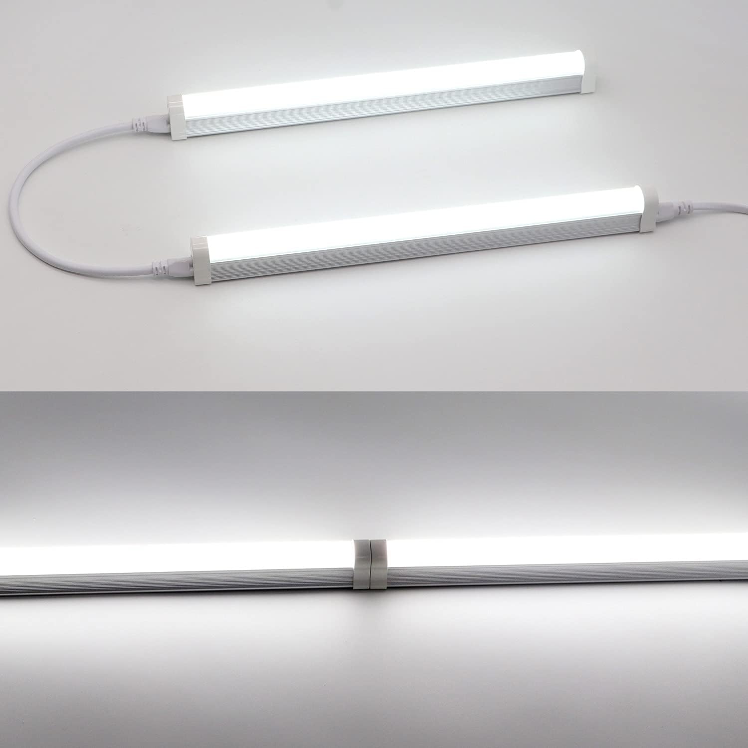 Striplight Lámpara LED para tienda, 12 pulgadas, 5 W, 580 lm, cubierta esmerilada, 6500 K, tubo de luz integrado T5, salida alta, blanco más