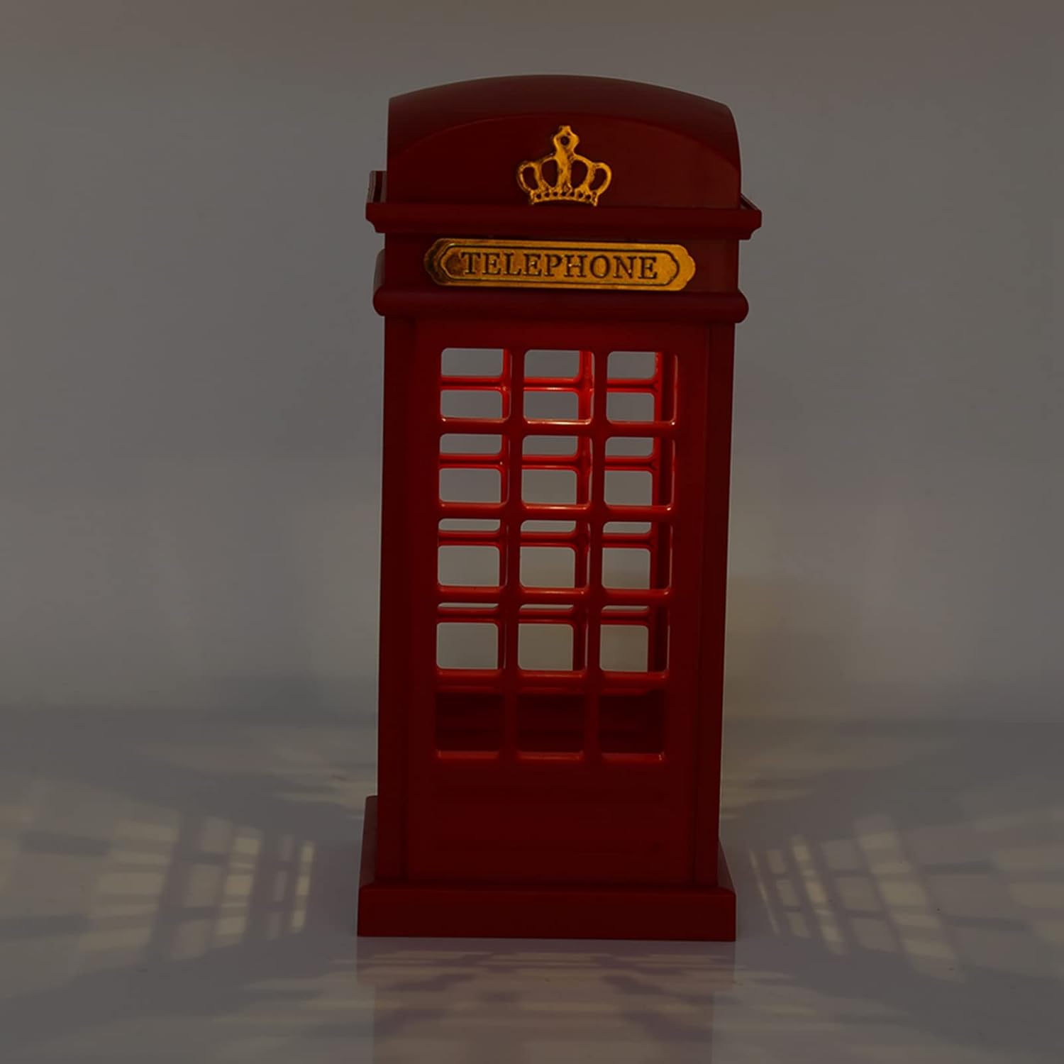 Retro Classic Teléfono Cabina Escritorio Lámpara Noche Luz Táctil Sensor Regulable Amarillo LED
