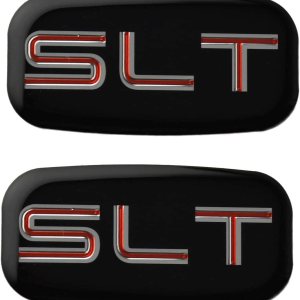 2 emblemas de cabina SLT 3D de repuesto para pilar de techo de Yukon Suburban Sierra 03 06 (cromorojo) 2 emblemas de cabina SLT 3D de repuesto para pilar de techo de Yukon Suburban Sierra 03 06 (cromorojo)