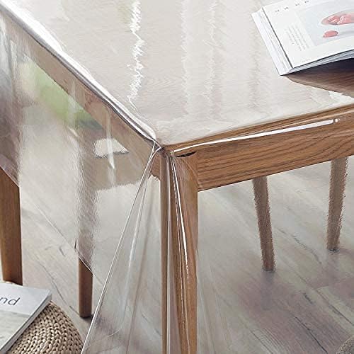 sancua Mantel rectangular de PVC 100% impermeable, 70 x 70 pulgadas, mantel de vinilo a prueba de aceite a prueba de derrames, mantel de mesa para