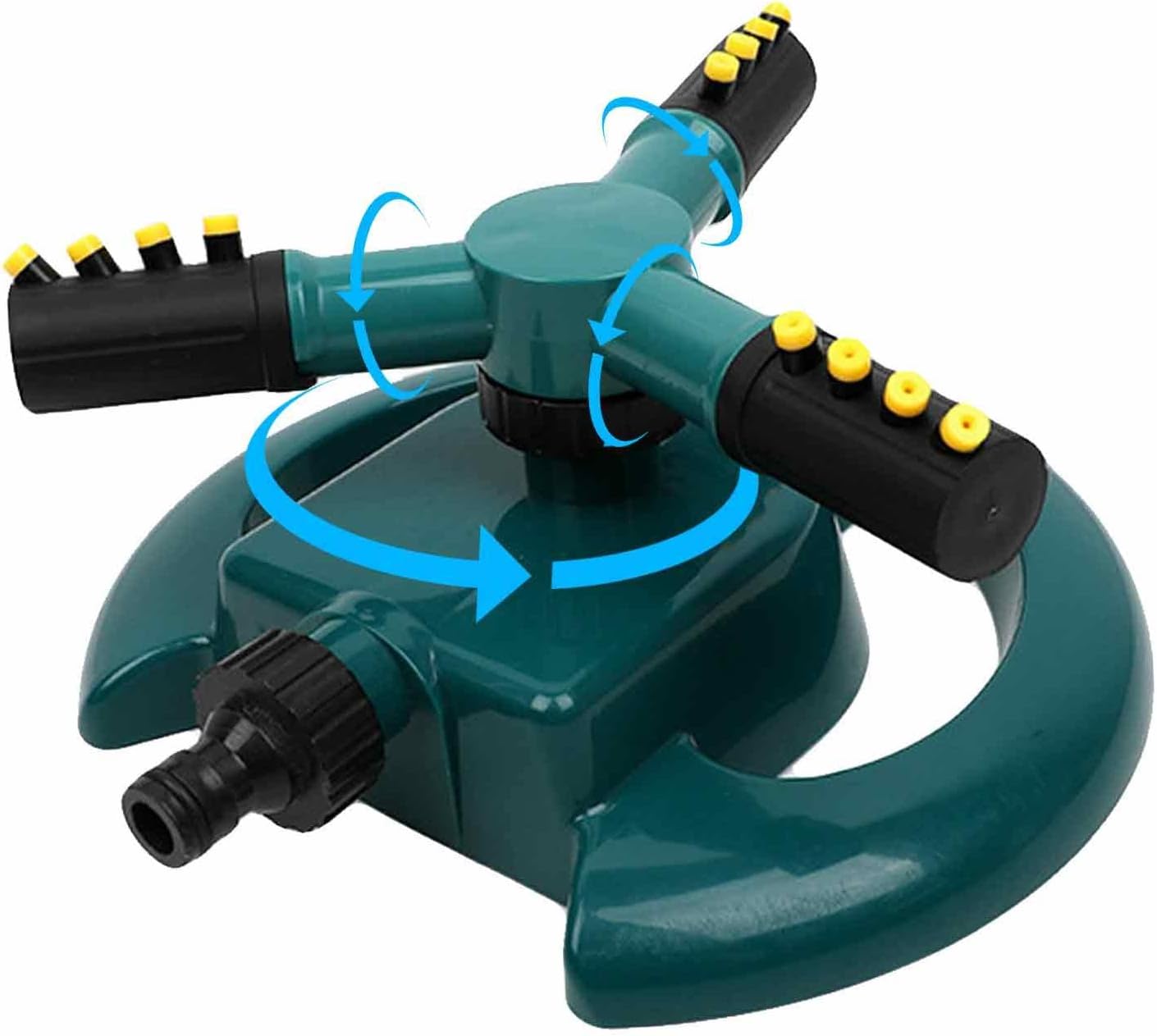 Aspersor de césped, sistema automático de riego de agua subterránea para jardín, rotativo, rociadores para niños de 360 grados para jardines,