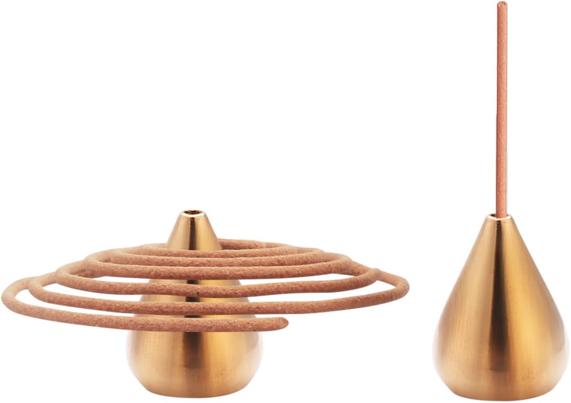 Quemador de incienso de latón, soporte para cono de incienso, soporte de bobina de incienso, soporte para barra de incienso, 3 estilos.