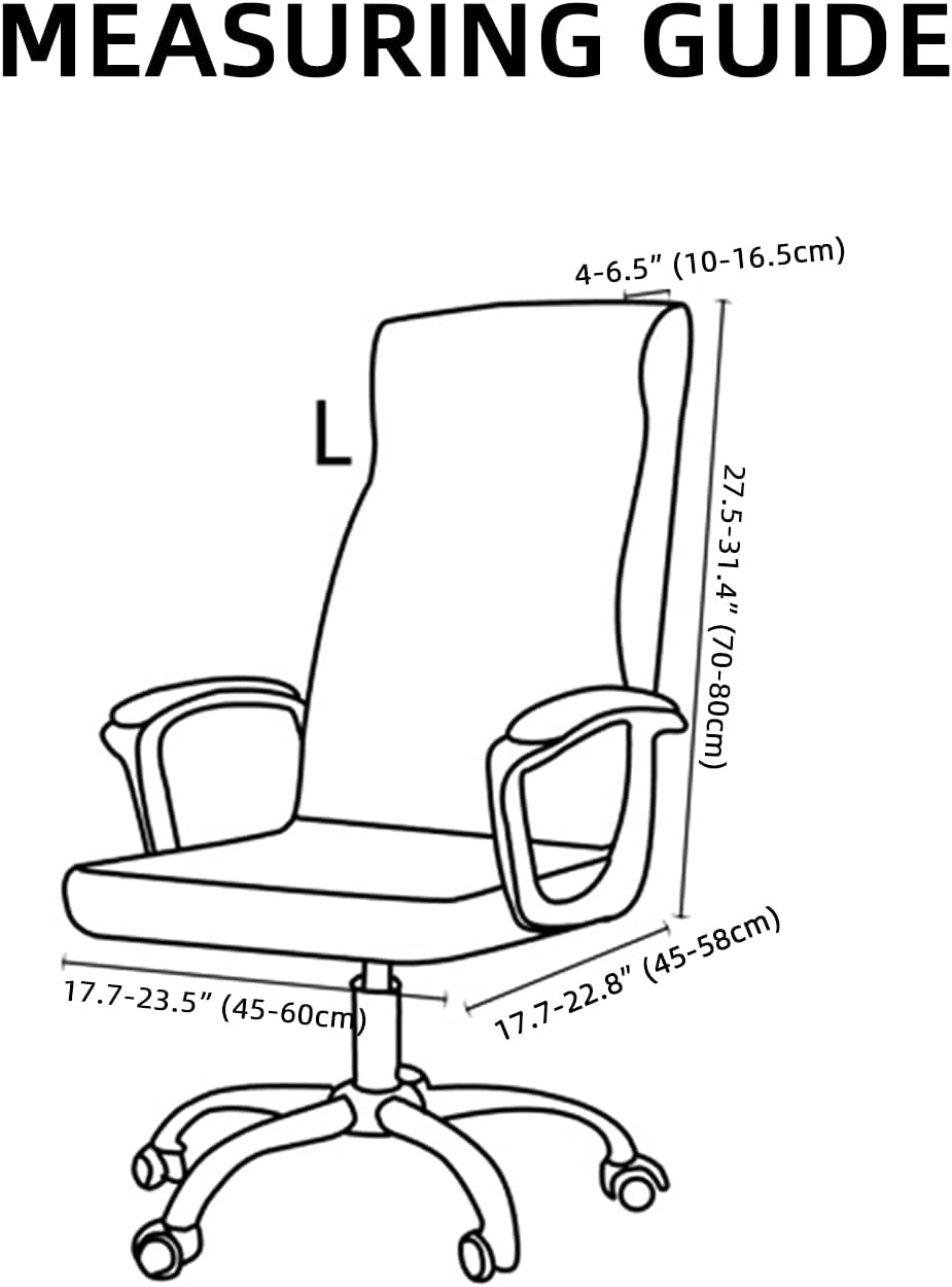 Funda elástica para silla de oficina con cremallera, funda para silla de computadora impresa, para reposabrazos, universal, extraíble, de elastano,