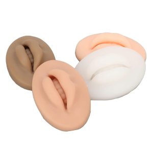 Labios de práctica de tatuajes, 4 unidades, labios de silicona de práctica, color negro oscuro, translúcido, 3D, labios falsos modelo para Labios de práctica de tatuajes, 4 unidades, labios de silicona de práctica, color negro oscuro, translúcido, 3D, labios falsos modelo para