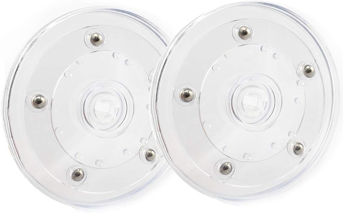 SDTC Tech Lazy Susan – Juego de 2 organizadores giratorios de 4 pulgadas con rodamientos giratorios de 360 grados para armarios de esquina de