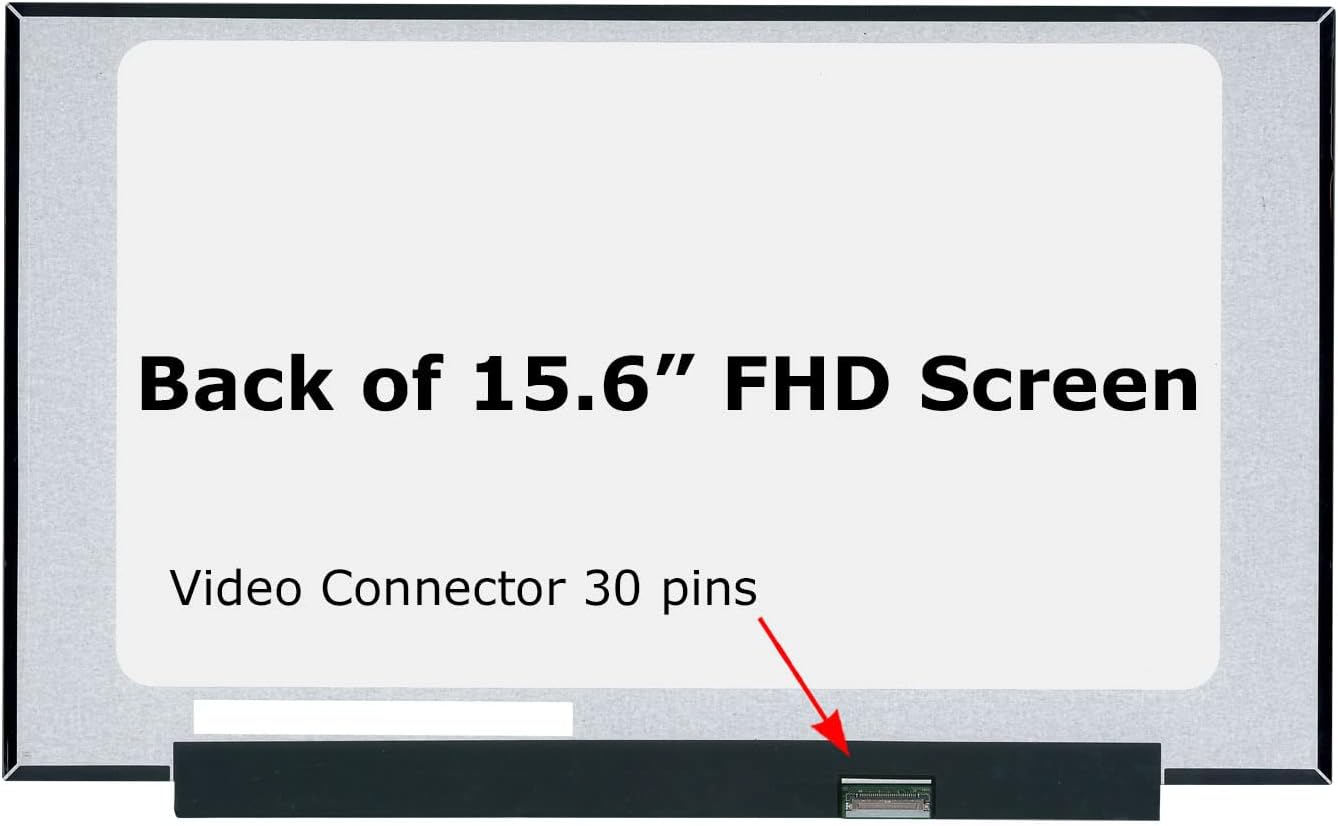 SCREENARAMA Nueva pantalla de repuesto para NV156FHM-N69 V8.0, FHD 1920×1080, IPS, mate, pantalla LED LCD con herramientas