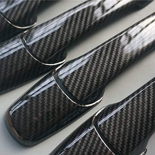 Manija de puerta con impresión de fibra de carbono para Ford Edge Fusion Mustang Lincoln MKZ MKX Mazda 2 3 5 6 RX-8 CX-7 CX-9 (impresión de fibra de