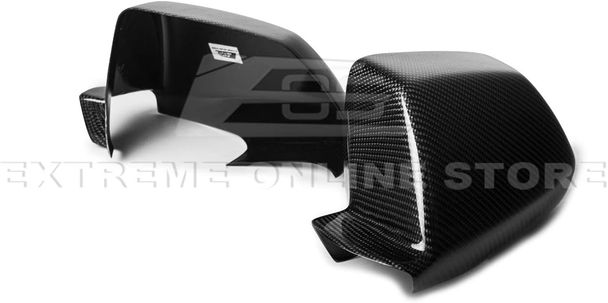 Para modelos Cadillac CTS CTS-V Gen.2 2009-2014  Par de cubiertas de espejo lateral delantero con cinta de fibra de carbono estilo fábrica GM