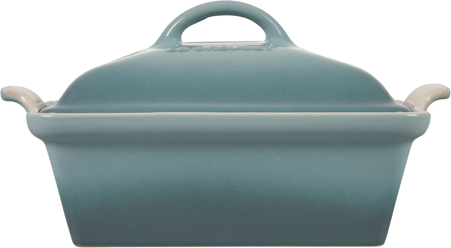 Le Creuset Stoneware Heritage – Cazuela cuadrada cubierta, 9 pulgadas, sal marina