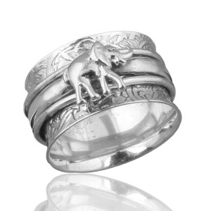 Elephant Spinner Ring, Fidget Anxiety Ring, Sterling Silver Ring Women, Meditation Spinner Ring, Elephant Band Ring, Boho Jewelry For Gift Elephant Spinner Ring, Fidget Anxiety Ring, Sterling Silver Ring Women, Meditation Spinner Ring, Elephant Band Ring, Boho Jewelry For Gift