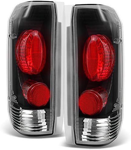 AKKON – Compatible con Ford Bronco F-150 F-250 F-350 1989-1996 Luces traseras negras con carcasa de par