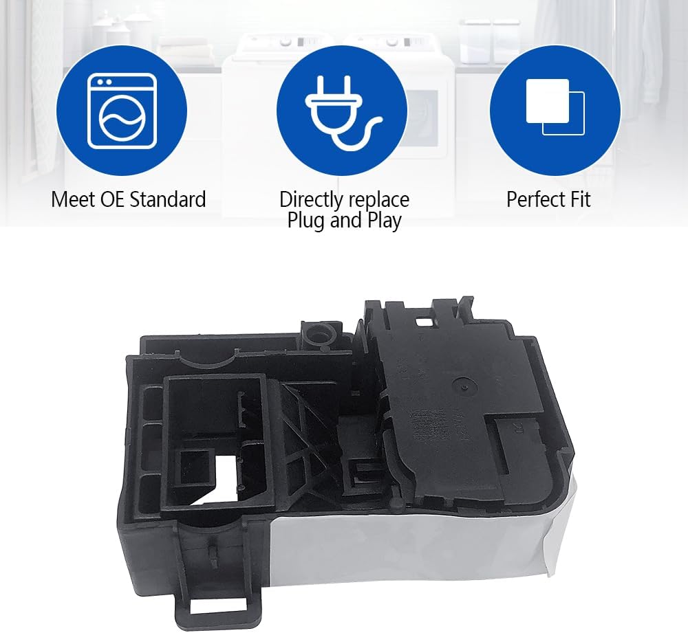 NAJING Interruptor de bloqueo de tapa de lavadora WH01X27954 compatible con cerradura de puerta de lavadora de carga superior GE Hotpoint Reemplazo