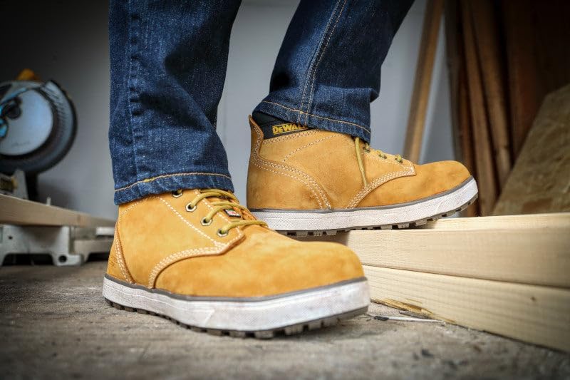 DEWALT Plasma – Botas de trabajo con punta de aluminio para hombre, parte superior de cuero, certificado CSA