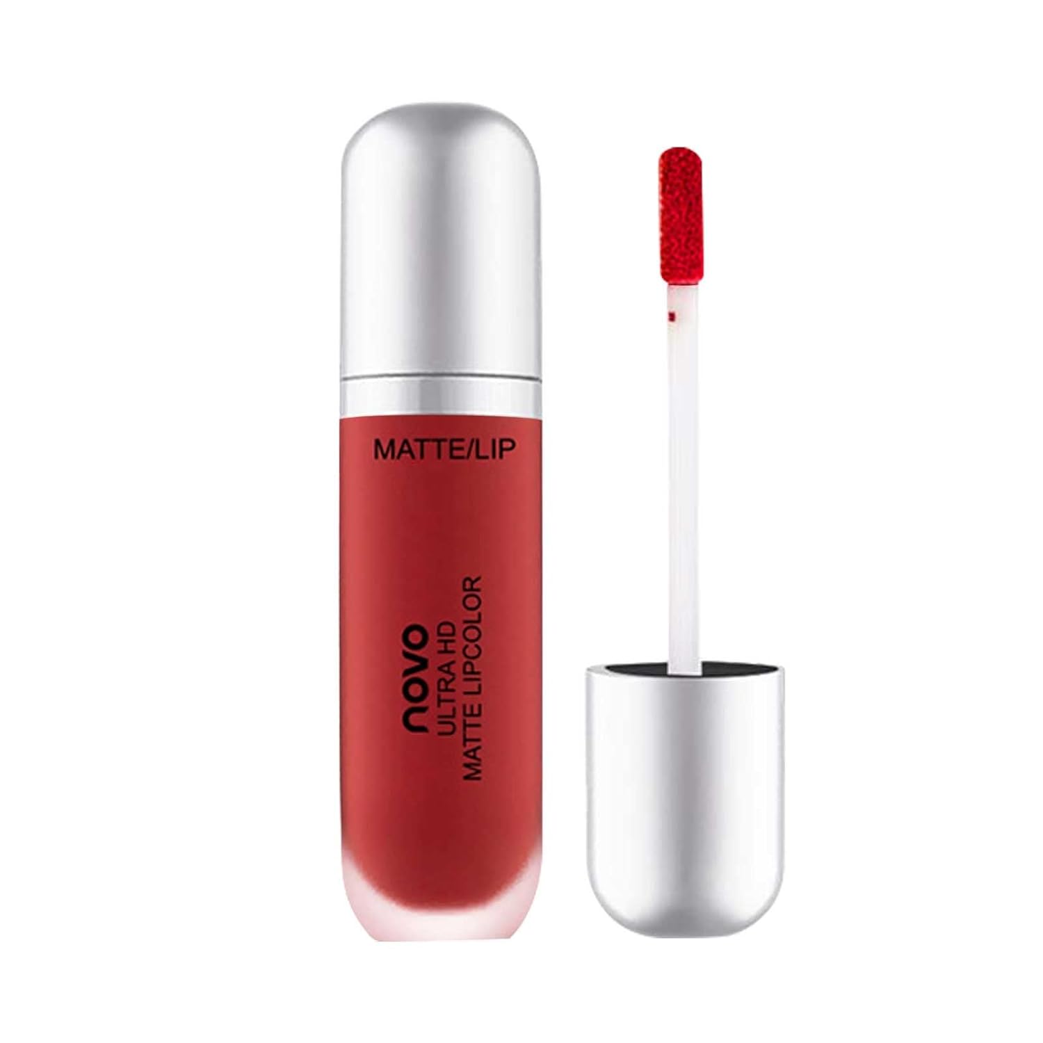 HMDABD Lápiz labial líquido de larga duración, brillo de labios, brillo de labios, juego de maquillaje para mujeres, color rojo oscuro profundo,