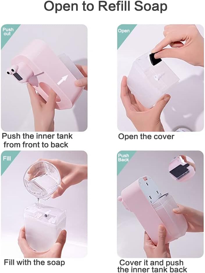 Dispensador automático de jabón para niños, dispensador de jabón espumoso sin contacto de rana verde, impermeable, recargable por USB, dispensador