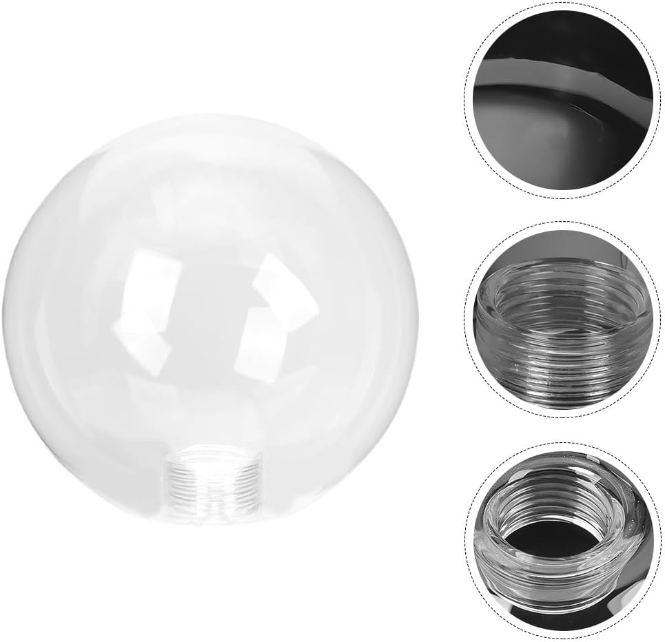 Housoutil Pantalla transparente con forma de bola de vidrio para lámpara de techo G9, cubierta de repuesto para accesorios, globo de vidrio