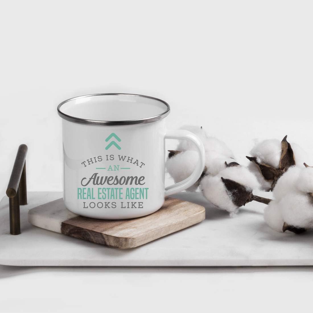 Andaz Press Taza de café de acero inoxidable de 11 onzas, regalo de This is What an Awesome Real Estate Agent Look, 1 paquete, ideas de regalo de