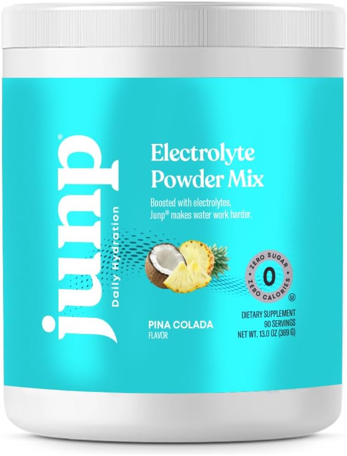 JUNP Polvo de electrolitos de hidratación, mezcla de bebidas con electrolitos, mezcla de hidratación, sin azúcar, sin gluten, 0 calorías, 0