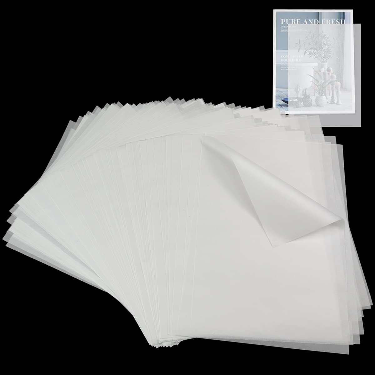 250 hojas de papel para dibujar bocetos, blocs de papel de rastro de artistas translúcidos de Catephe para dibujar, papel de dibujo transparente