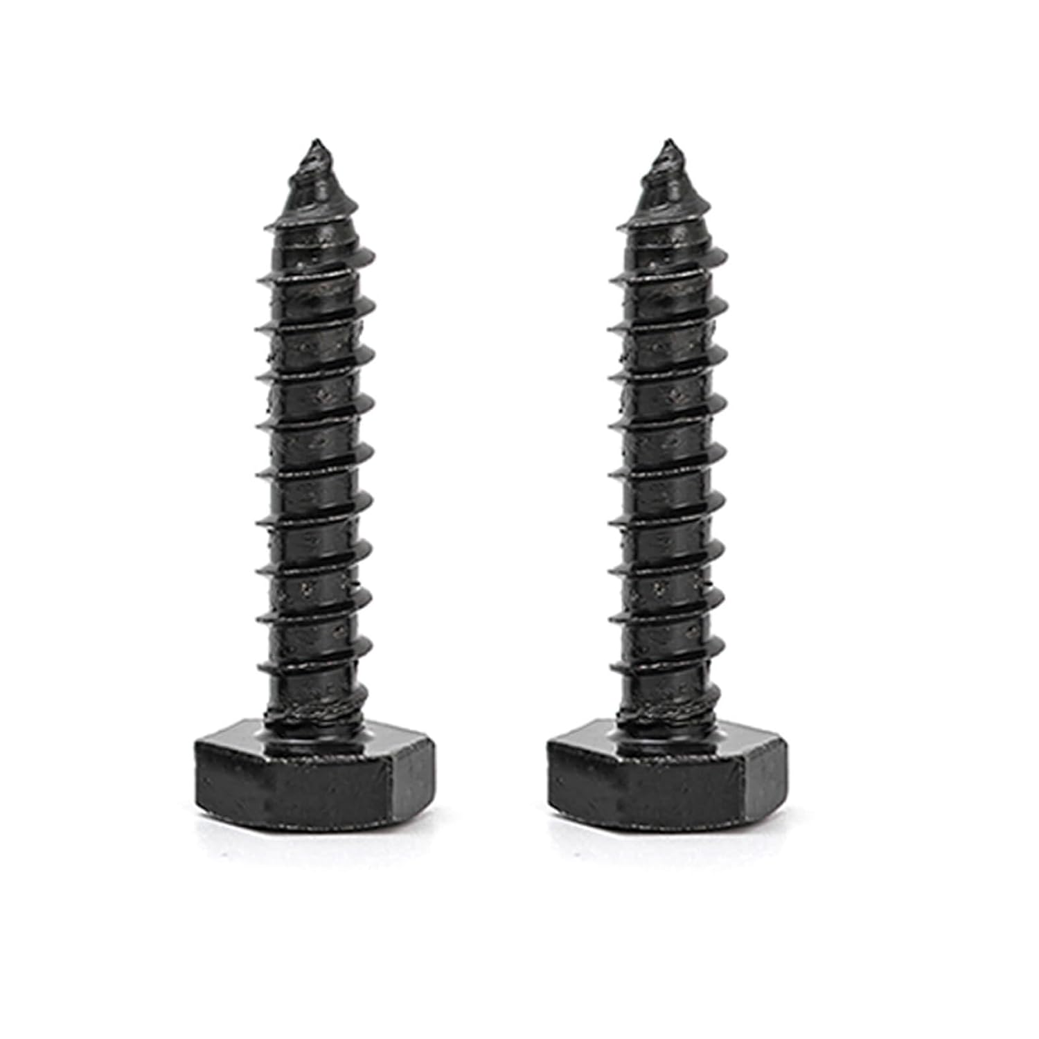 Qlvily 25 tornillos de retraso hexagonales de acero inoxidable de 14″ x 1-14″, color negro