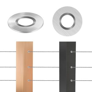 Paquete de 20 fundas adhesivas para barandillas de cable de 18 pulgadas, 532 pulgadas 316 pulgadas, accesorios de barandilla de cable de acero Paquete de 20 fundas adhesivas para barandillas de cable de 18 pulgadas, 532 pulgadas 316 pulgadas, accesorios de barandilla de cable de acero