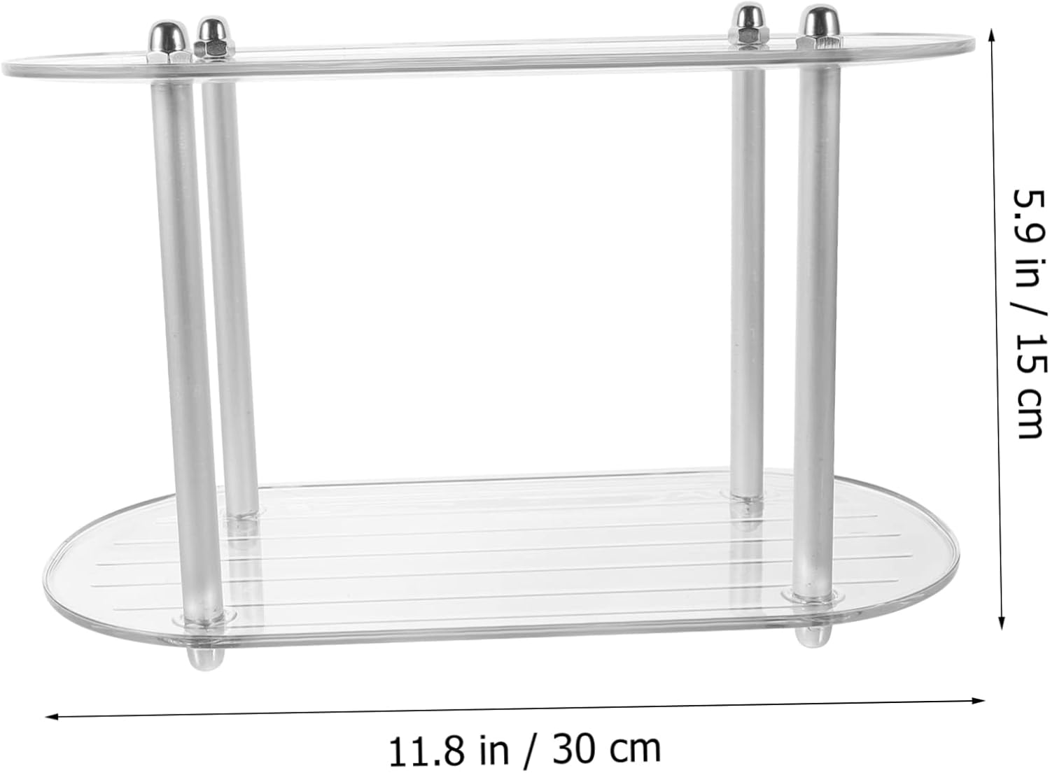 DOITOOL Estante de múltiples capas para gabinete, organizador de ducha, estante de cristal, gabinete de vidrio, gabinete de exhibición de vidrio,