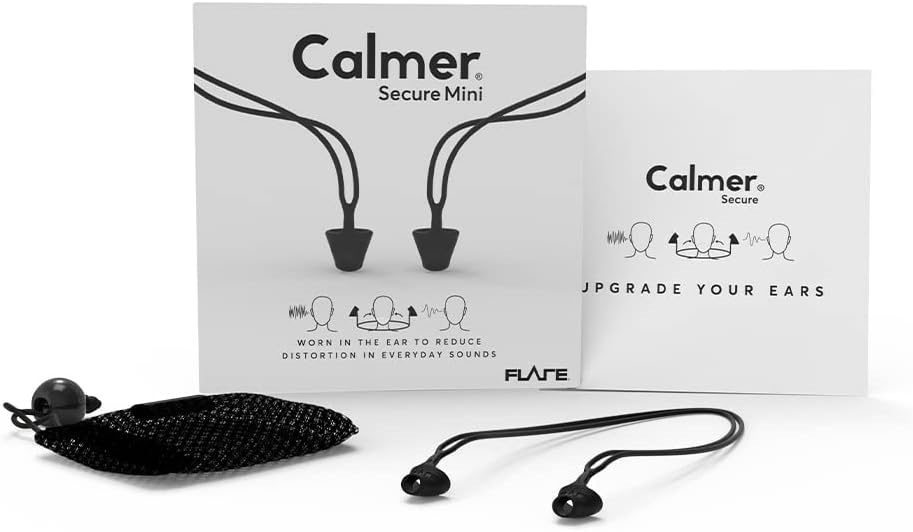 Flare Calmer Secure Mini – Alternativa de tapones pequeños para los oídos, reduce los ruidos molestos sin bloquear el sonido, silicona flexible