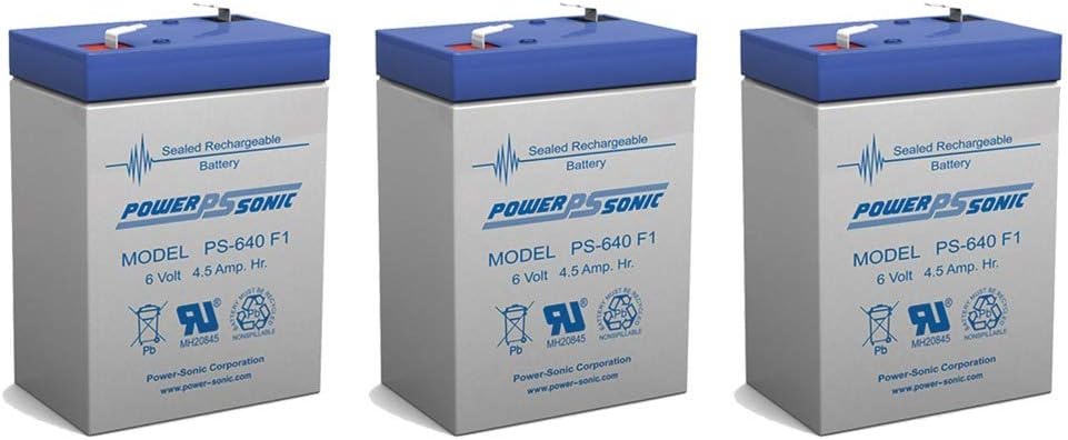Power Sonic 6V 4.5AH SLA – Batería de repuesto para Peg Perego IAKB0509-3 Pack